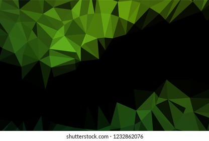 Light Green vector shining hexagonal template. Creative geometric illustration in Origami style with gradient. The completely new template can be used for your brand book.