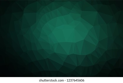 Light Green vector shining hexagonal background. Brand new colored illustration in blurry style with gradient. Triangular pattern for your business design.