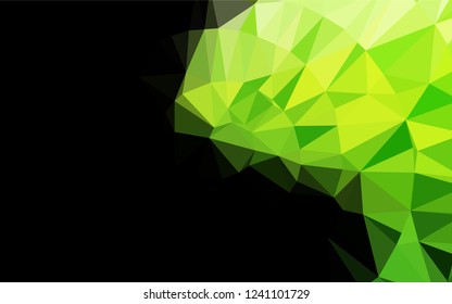 Light Green vector shining hexagonal pattern. Brand new colored illustration in blurry style with gradient. The best triangular design for your business.