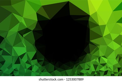 Light Green vector shining hexagonal background. Shining colored illustration in a Brand new style. The best triangular design for your business.
