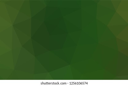 Light Green vector shining hexagonal background. Brand new colored illustration in blurry style with gradient. Triangular pattern for your business design.