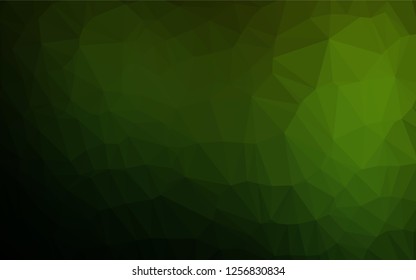 Light Green vector shining hexagonal pattern. Glitter abstract illustration with an elegant design. The best triangular design for your business.
