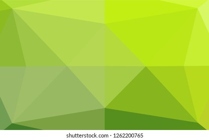 Light Green vector shining hexagonal background. Creative illustration in halftone style with gradient. The best triangular design for your business.