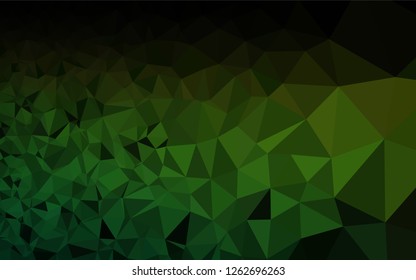 Light Green vector shining hexagonal template. A vague abstract illustration with gradient. The best triangular design for your business.