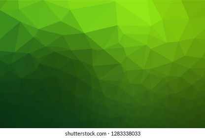 Light Green vector shining hexagonal background. Creative geometric illustration in Origami style with gradient. Brand new design for your business.
