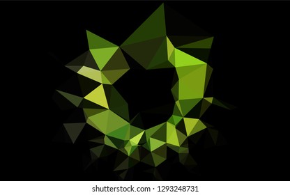 Light Green vector shining hexagonal template. Shining colored illustration in a Brand new style. The template can be used as a background for cell phones.