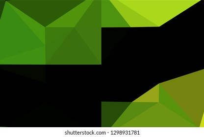Light Green vector shining hexagonal background. A completely new color illustration in a vague style. Triangular pattern for your business design.