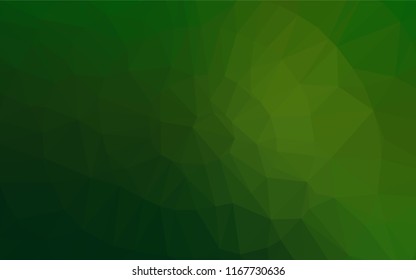 Light Green vector shining  template. Triangular geometric sample with gradient.  A new texture for your design.