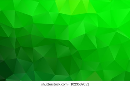 Light Green vector shining triangular template. A vague abstract illustration with gradient. Brand-new style for your business design.