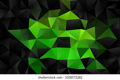 Light Green vector shining triangular background. Creative geometric illustration in Origami style with gradient. A new texture for your design.
