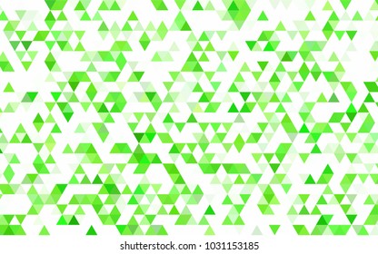 Light Green vector shining triangular template. Shining colored illustration in a brand-new style. The polygonal design can be used for your web site.