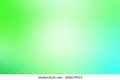 Light Green vector shining triangular pattern. Creative geometric illustration in Origami style with gradient. The elegant pattern can be used as part of a brand book.