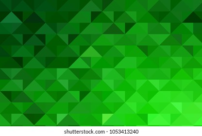 Light Green vector shining triangular template. Colorful abstract illustration with gradient. Brand-new design for your business.