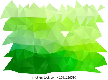 Light Green vector shining triangular background. Colorful illustration in abstract style with gradient. A completely new design for your business.