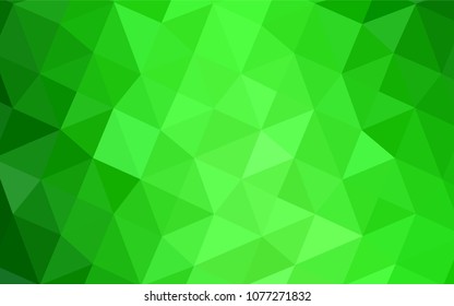 Light Green vector shining triangular cover. Modern geometrical abstract illustration with gradient. A completely new template for your business design.