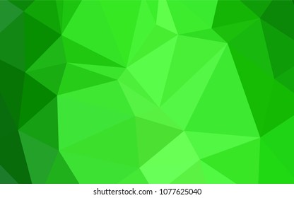 Light Green vector shining triangular layout. Colorful abstract illustration with gradient. The best triangular design for your business.