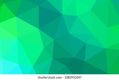 Light Green vector shining triangular layout. Colorful abstract illustration with triangles. Polygonal design for your web site.
