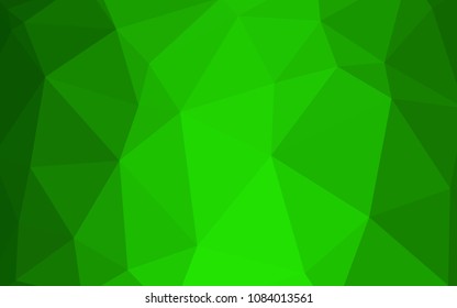 Light Green vector shining triangular layout. A sample with polygonal shapes. Best triangular design for your business.