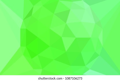Light Green vector shining triangular layout with a gem in a centre. Colorful illustration in a polygonal style. Polygonal design for your web site.