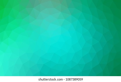 Light Green vector shining triangular layout. Shining colorful illustration with triangles. Polygonal design for your web site.