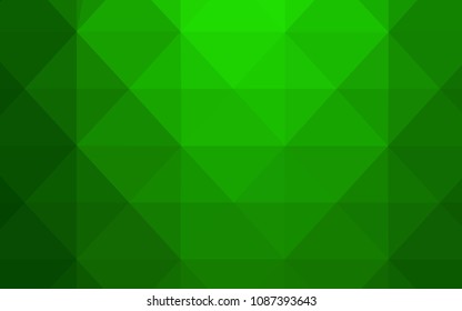 Light Green vector shining triangular cover. Colorful illustration in polygonal style with gradient. A completely new design for your leaflet.