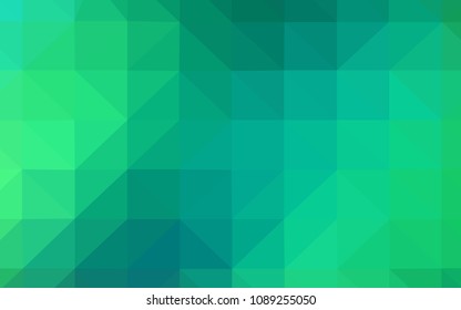 Light Green vector shining triangular cover. Colorful illustration in polygonal style with gradient. Textured pattern for your backgrounds.