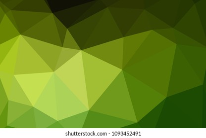 Light Green vector shining triangular layout. Colorful illustration in polygonal style with gradient. Template for cell phone's backgrounds.