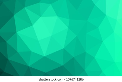 Light Green vector shining triangular backdrop. Modern abstract illustration with triangles. Textured pattern for your backgrounds.