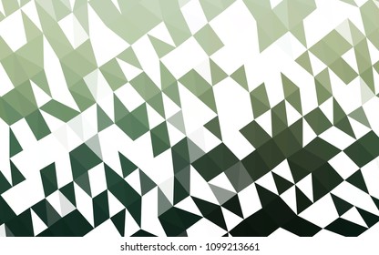 Light Green vector shining triangular pattern. Glitter abstract illustration with an elegant design. A completely new design for your business.