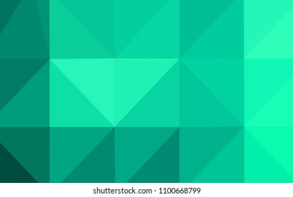 Light Green vector shining triangular layout. A sample with polygonal shapes. A completely new design for your business.