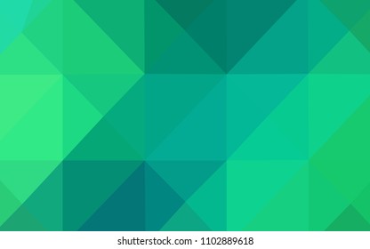 Light Green vector shining triangular layout. Shining colored illustration in a new style. Textured pattern can be used for background.