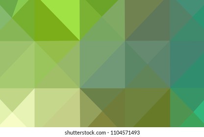 Light Green vector shining triangular backdrop. Colorful illustration in abstract style with gradient. Brand-new design for your business.