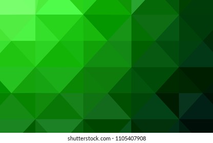 Light Green vector shining triangular cover. A sample with polygonal shapes. Polygonal design for your web site.