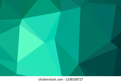 Light Green vector shining triangular cover. Shining colored illustration in a new style. Triangular pattern for your business design.