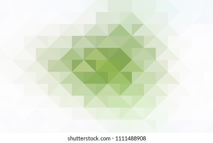 Light Green vector shining triangular pattern. Modern geometrical abstract illustration with gradient. The template can be used as a background for cell phones.