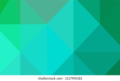 Light Green vector shining triangular layout. Colorful illustration in abstract style with gradient. A completely new design for your business.