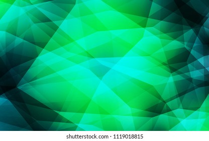 Light Green vector shining triangular cover. Polygonal abstract illustration with gradient. A new texture for your web site.