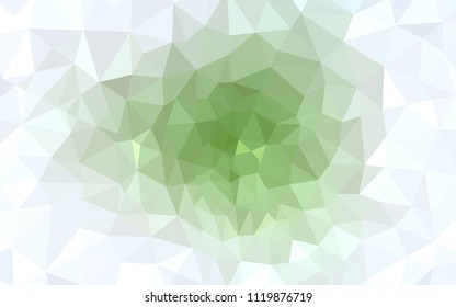 Light Green vector shining triangular backdrop. A completely new color illustration in a polygonal style. Textured pattern for your backgrounds.