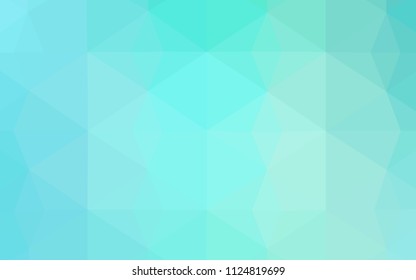 Light Green vector shining triangular layout. Shining polygonal illustration, which consist of triangles. New template for your brand book.