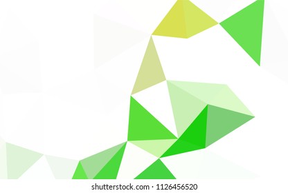 Light Green vector shining triangular layout. Colorful abstract illustration with triangles. Template for cell phone's backgrounds.