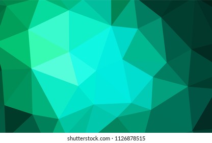 Light Green vector shining triangular cover. Modern abstract illustration with triangles. Pattern for a brand book's backdrop.