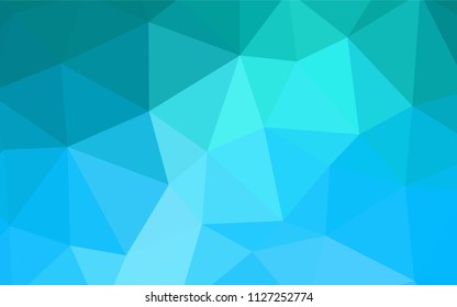 Light Green vector shining triangular backdrop. Shining polygonal illustration, which consist of triangles. Completely new template for your banner.