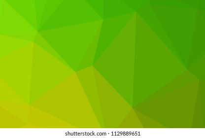 Light Green vector shining triangular backdrop. Colorful abstract illustration with gradient. The best triangular design for your business.