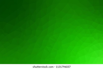 Light Green vector shining triangular cover. Shining polygonal illustration, which consist of triangles. Polygonal design for your web site.