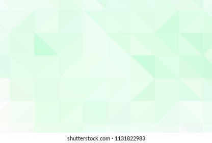 Light Green vector shining triangular cover. Geometric illustration in Origami style with gradient.  New template for your brand book.