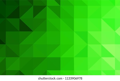 Light Green vector shining triangular layout. Polygonal abstract illustration with gradient. Template for cell phone's backgrounds.