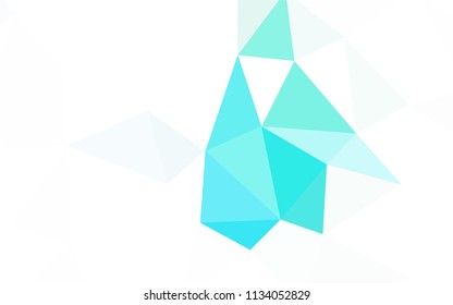 Light Green vector shining triangular cover. Creative illustration in halftone style with triangles. Brand new style for your business design.