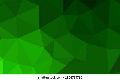 Light Green vector shining triangular layout. A completely new color illustration in a polygonal style. Best triangular design for your business.