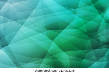 Light Green vector shining triangular layout. A completely new color illustration in a polygonal style. Textured pattern for your backgrounds.