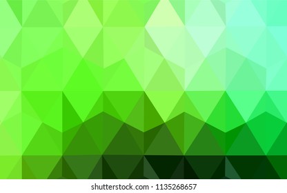 Light Green vector shining triangular backdrop. Modern abstract illustration with triangles. New template for your brand book.